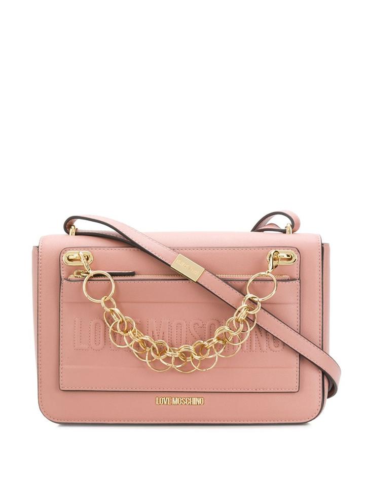 Love Moschino Logo Chain-detail Shoulder Bag - Pink