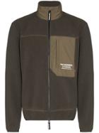Pas Normal Studios Logo Print Zipped Fleece - Green