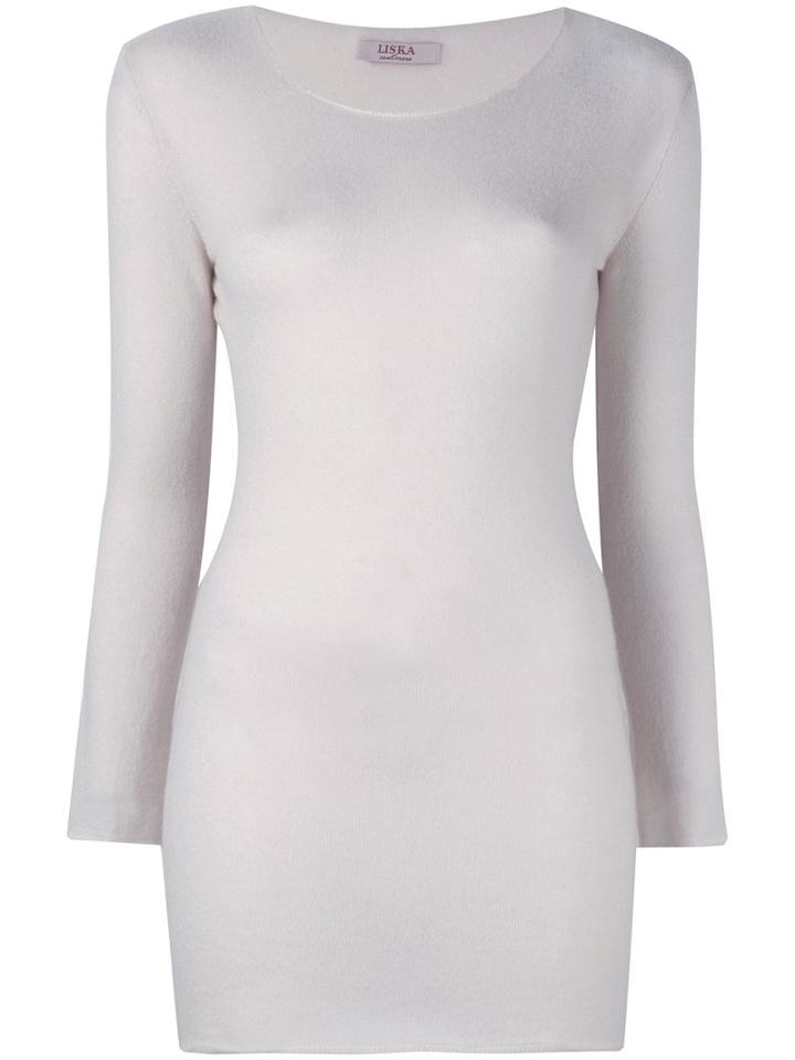 Liska - Round Neck Jumper - Women - Cashmere/silk - L, Nude/neutrals, Cashmere/silk