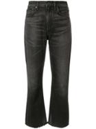 Citizens Of Humanity Flared Cropped Jeans - Black