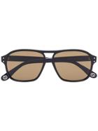 Gucci Eyewear Black Tinted Aviator Sunglasses
