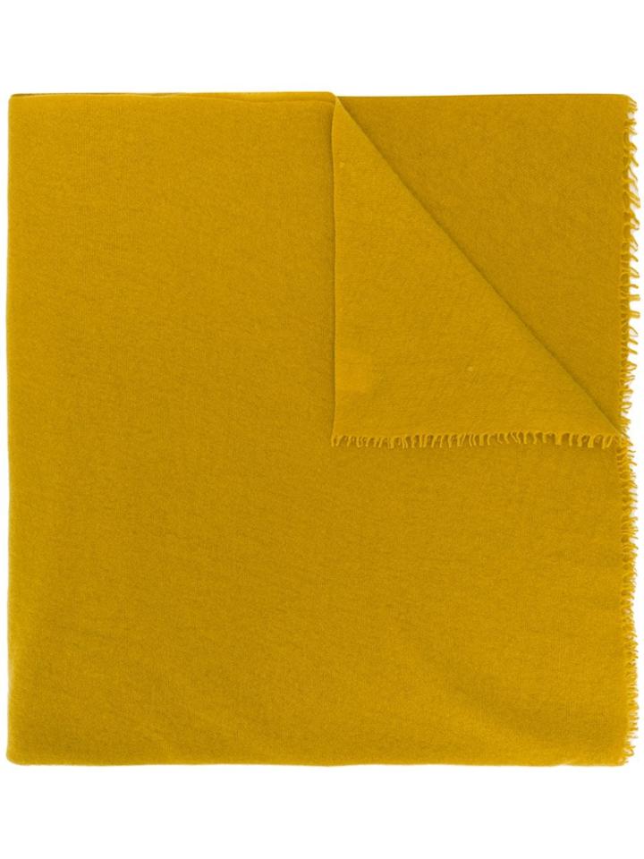 Faliero Sarti Oversized Fringed Scarf - Yellow