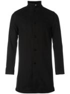 Han Kj0benhavn Buttoned Classic Coat, Men's, Size: Small, Black, Polyester/wool