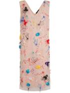 Burberry Embellished Sleeveless Dress - Pink & Purple