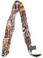 Roberto Cavalli - 'dreamcatcher' Scarf - Women - Silk/rooster Feathers - One Size, Grey, Silk/rooster Feathers