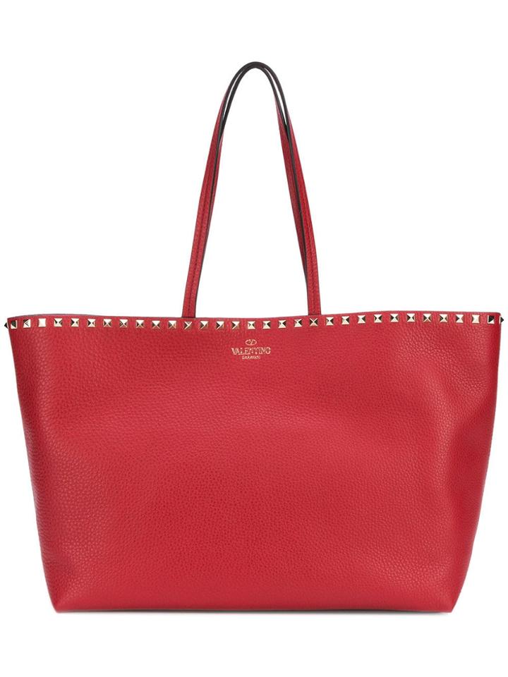Valentino Valentino Garavani Rockstud Tote Bag - Red