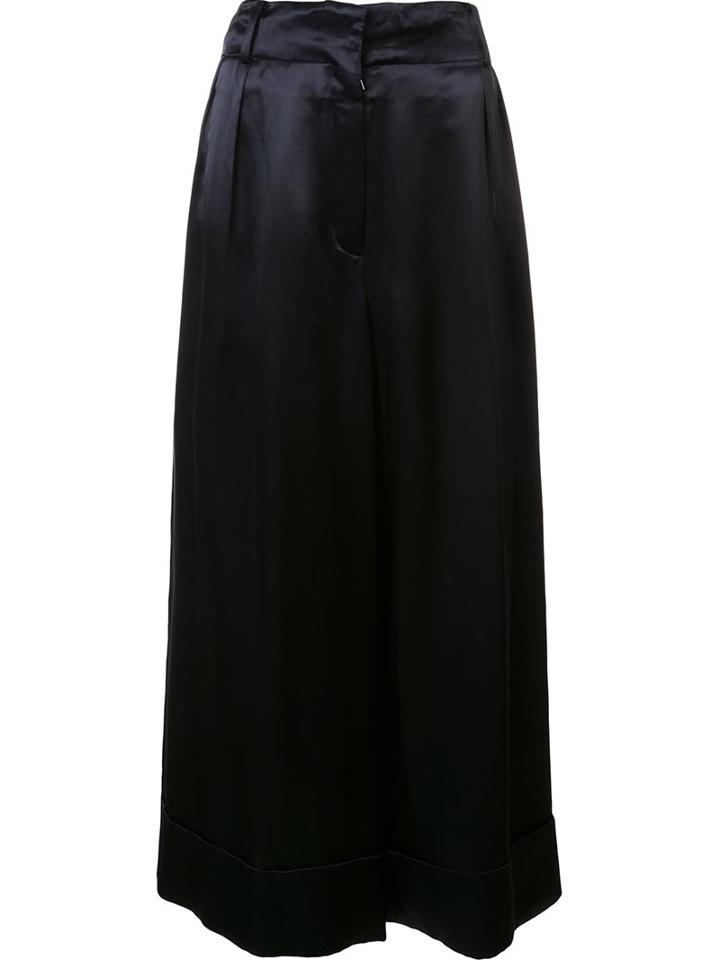 Loewe High-waisted Palazzo Pants, Women's, Size: 36, Black, Viscose/acetate