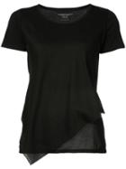 Majestic Filatures - Asymmetric T-shirt - Women - Cotton - 2, Black, Cotton