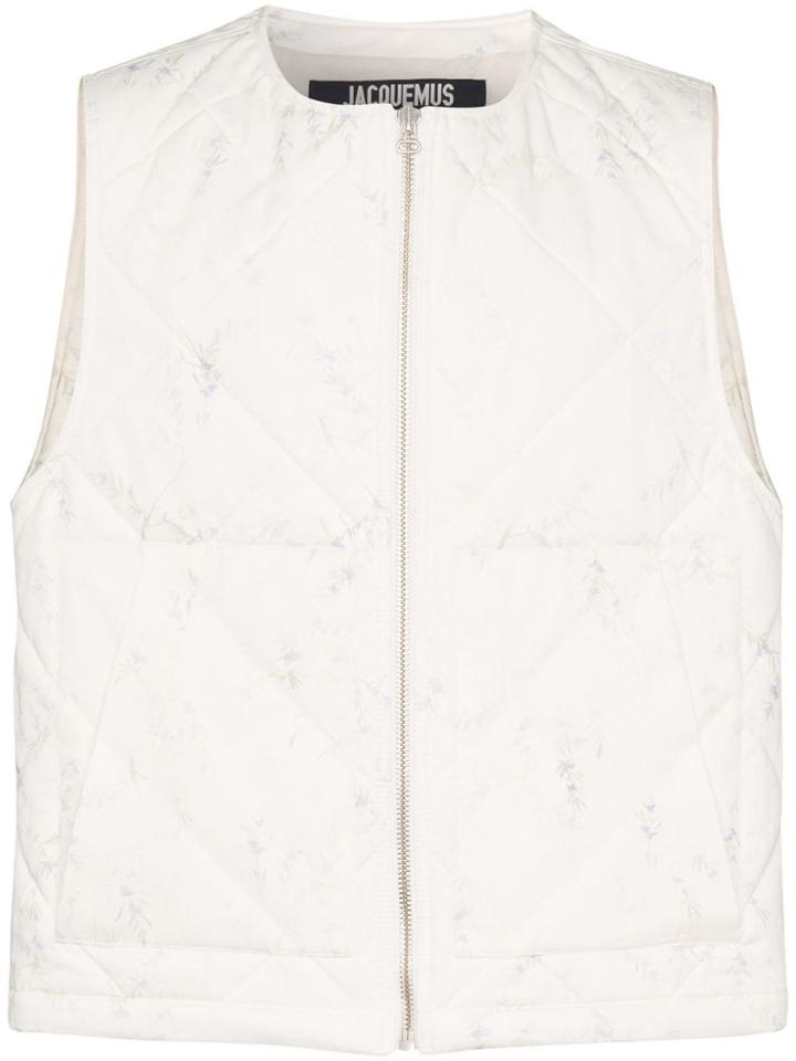 Jacquemus Romarin Printed Gilet - White
