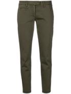 Dondup Skinny Fit Cropped Trousers - Green