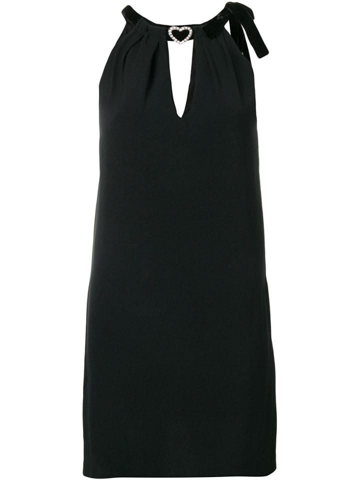Twin-set Heart Detail Short Dress - Black