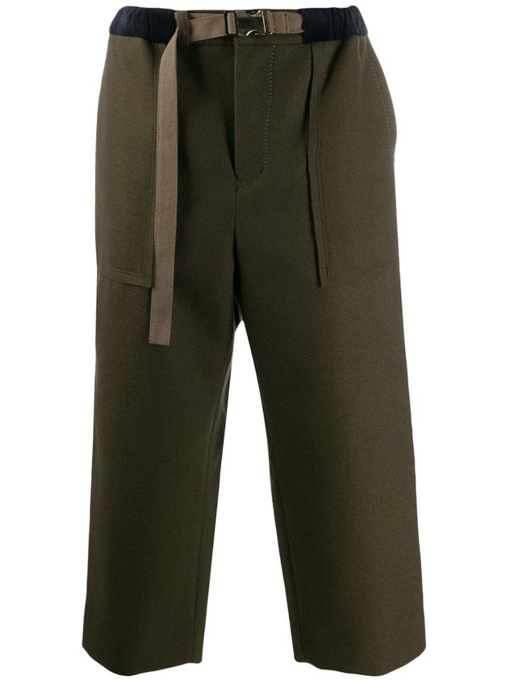 Sacai Melton Trousers - Green