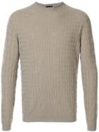 Giorgio Armani Croc Jacquard Jumper - Brown