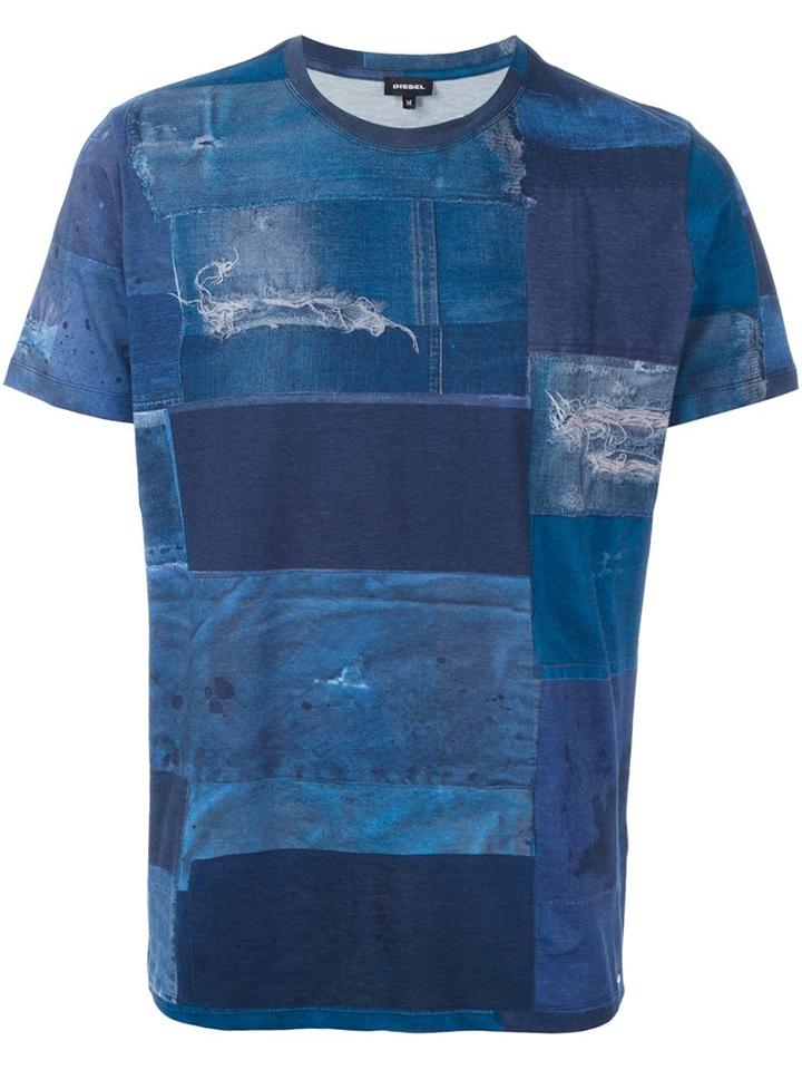 Diesel 't-joe-hy' T-shirt, Men's, Size: Medium, Blue, Cotton