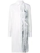 Maison Margiela Pleated Panel Shirt Dress - White
