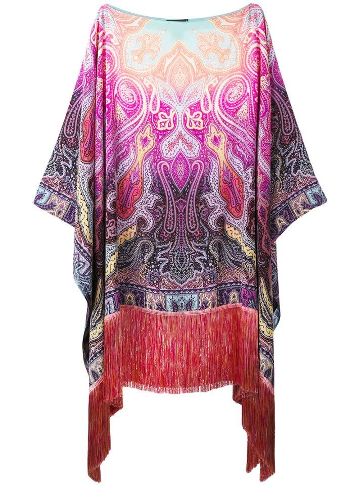 Etro - Printed Fringed Tunic - Women - Silk/viscose - One Size, Silk/viscose