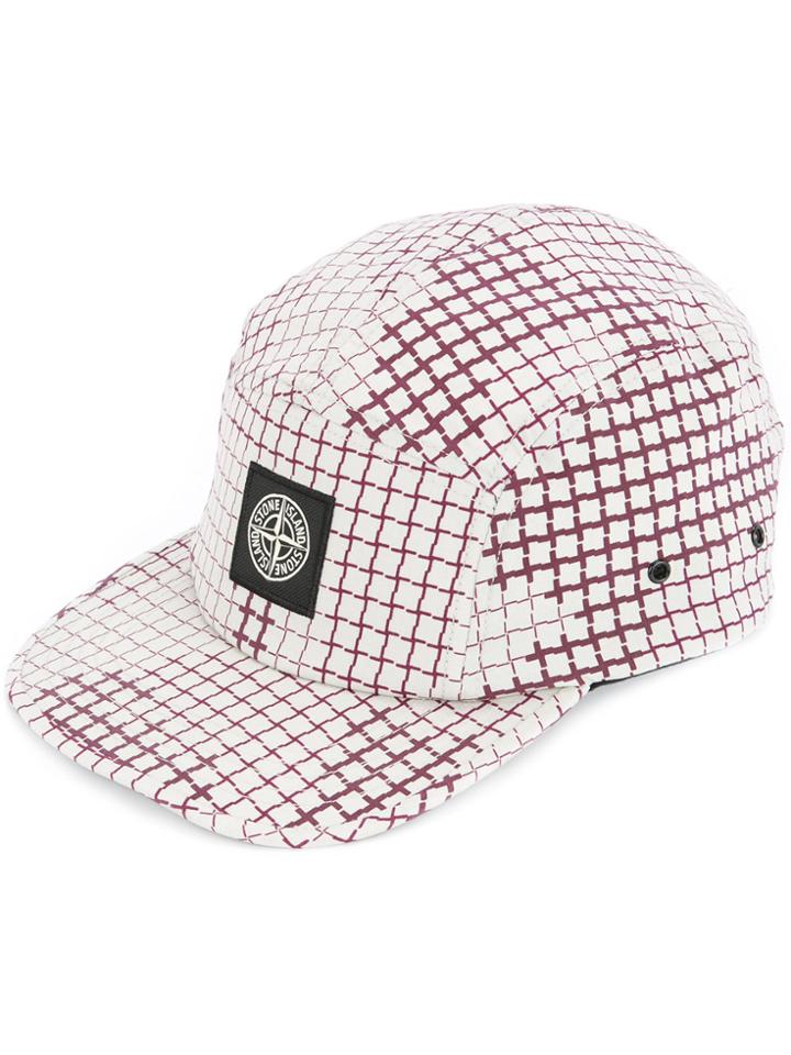 Stone Island Grid 5-panel Cap - White
