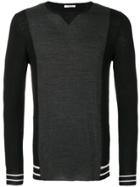 Paolo Pecora Contrasting Front Jumper - Black