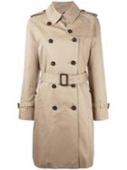 Mackintosh Double-breasted Mid Trenchcoat, Women's, Size: 38, Nude/neutrals, Cotton/cupro