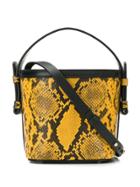 Nico Giani Snakeskin Effect Tote - Yellow