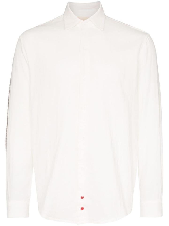 78 Stitches Panelled Sleeve Shirt - White