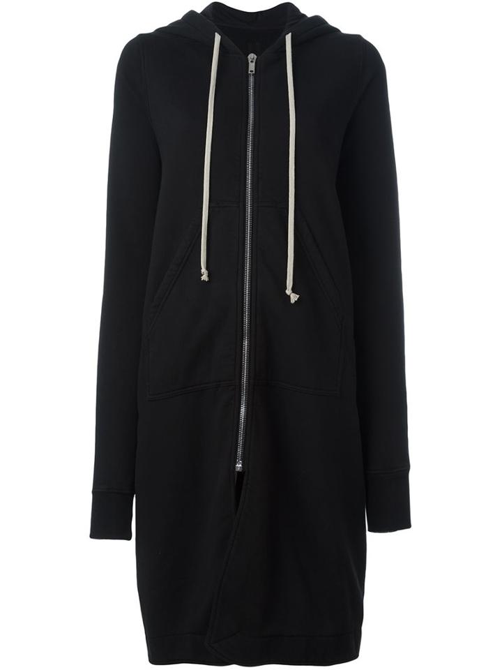 Rick Owens Drkshdw Long Hoodie, Women's, Size: Small, Black, Cotton