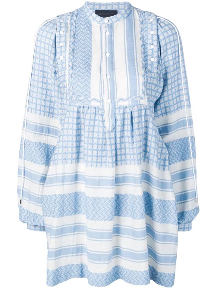 Diesel Black Gold Short Dress With Jacquard Pattern - Blue