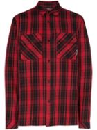 Marcelo Burlon County Of Milan Embroidered-wings Checked Shirt