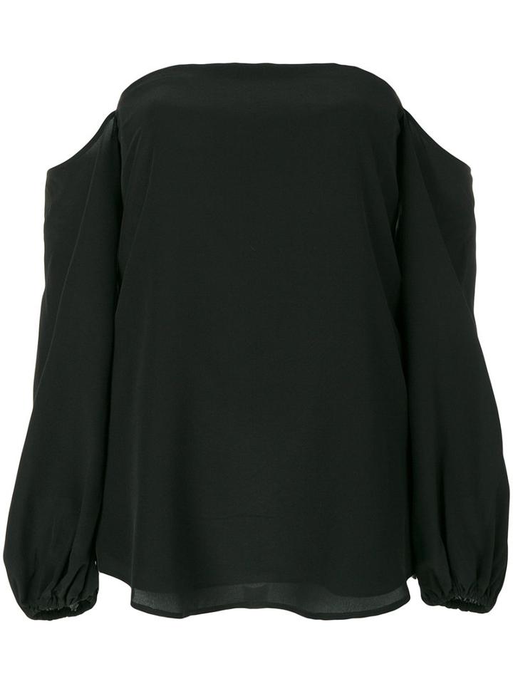 Theory - Cold Shoulder Blouse - Women - Silk/nylon/polyester/polyurethane - 6, Black, Silk/nylon/polyester/polyurethane