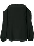 Theory - Cold Shoulder Blouse - Women - Silk/nylon/polyester/polyurethane - 6, Black, Silk/nylon/polyester/polyurethane