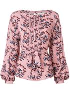 L'autre Chose Printed Blouse - Pink & Purple