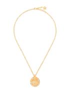 Versace Medusa Crystal Embellished Pendant Necklace - Gold