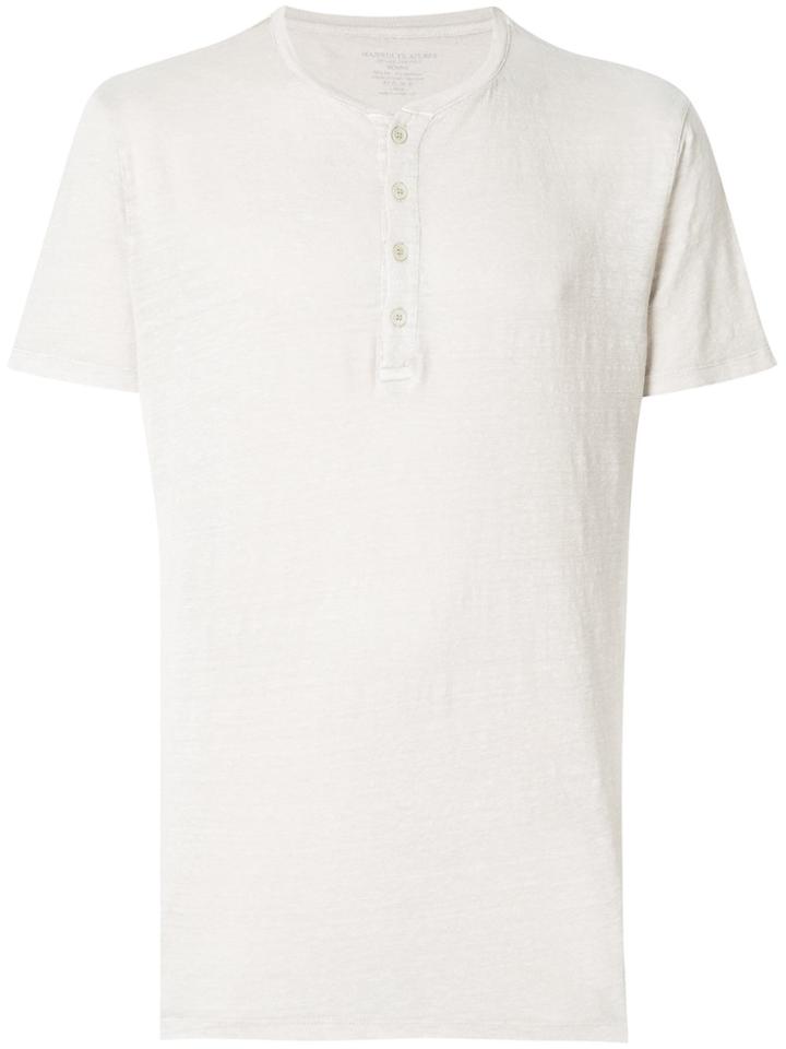 Majestic Filatures Stretch Henley T-shirt - Nude & Neutrals
