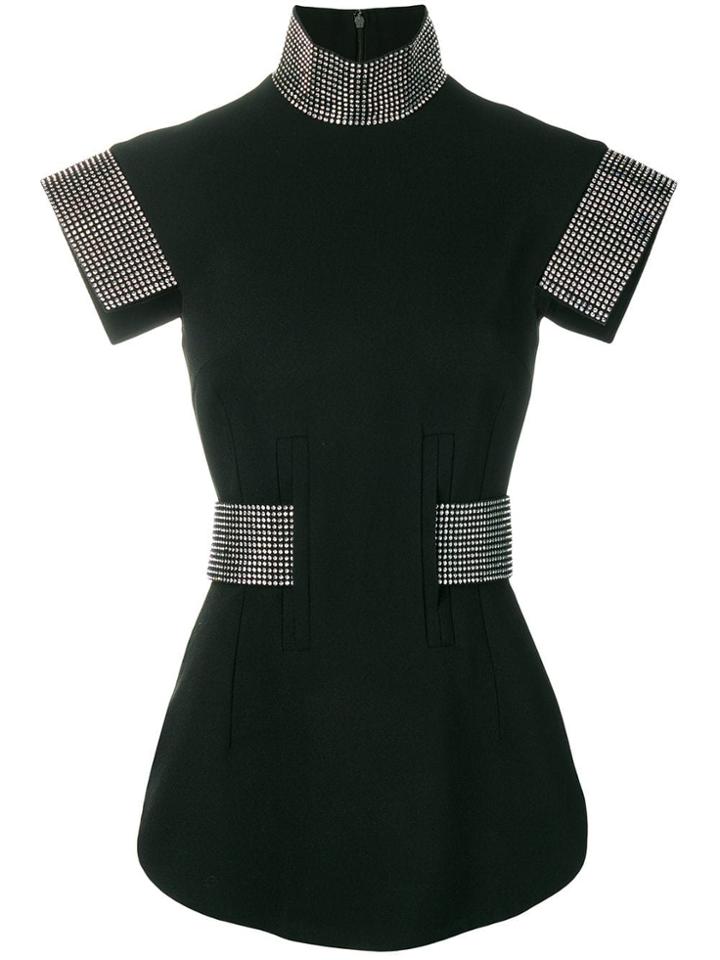 Christopher Kane Crystal Tailored Top - Black