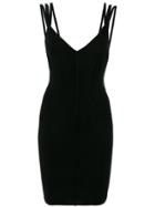Alaïa Vintage Strappy Fitted Dress - Black