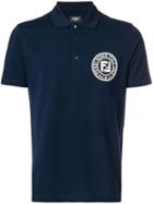 Fendi Printed Ff Logo Polo Shirt - Blue