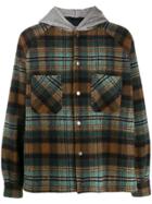 Represent Checked Hooded Jacket - Neutrals