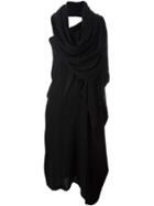 Yohji Yamamoto Vintage Draped Dress, Women's, Size: Small, Black