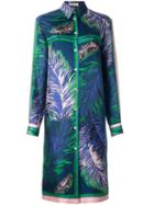 Emilio Pucci Longsleeved Shirt Dress, Women's, Size: Xs, Blue, Silk