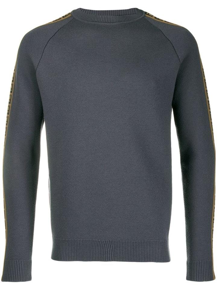 Fendi Ff Logo Sweatshirt - Grey