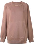 Burberry - Kangaroo Pocket Sweatshirt - Women - Cotton - M, Pink/purple, Cotton