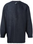 E. Tautz Henley Shirt, Men's, Size: Medium, Black, Linen/flax