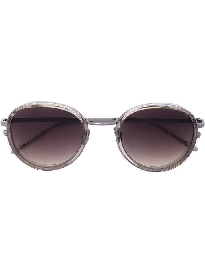 Linda Farrow Oval Sunglasses - White