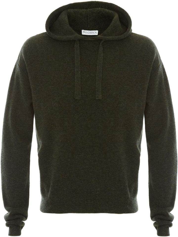 Jw Anderson Felted Hoodie - Green