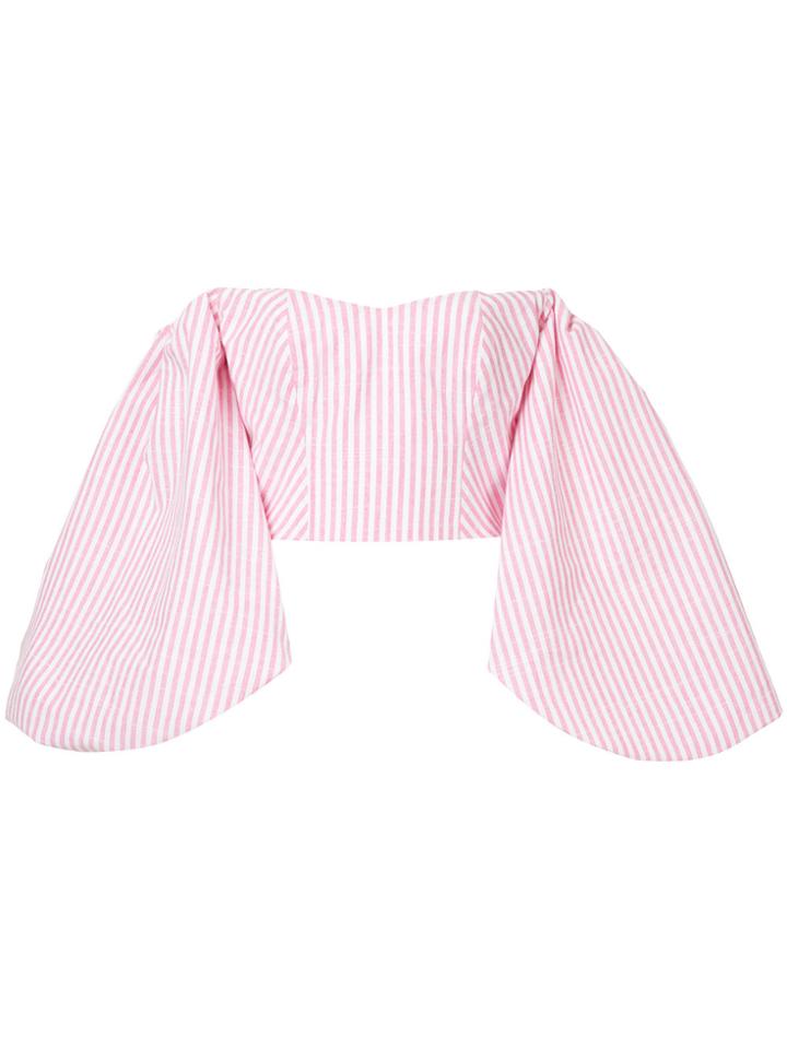 Bambah Striped Globo Blouse - Pink & Purple