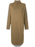 Tibi Turtleneck Sweater Dress - Brown