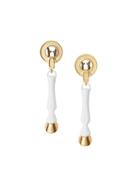 Burberry Resin And Gold-plated Hoof Drop Earrings - White