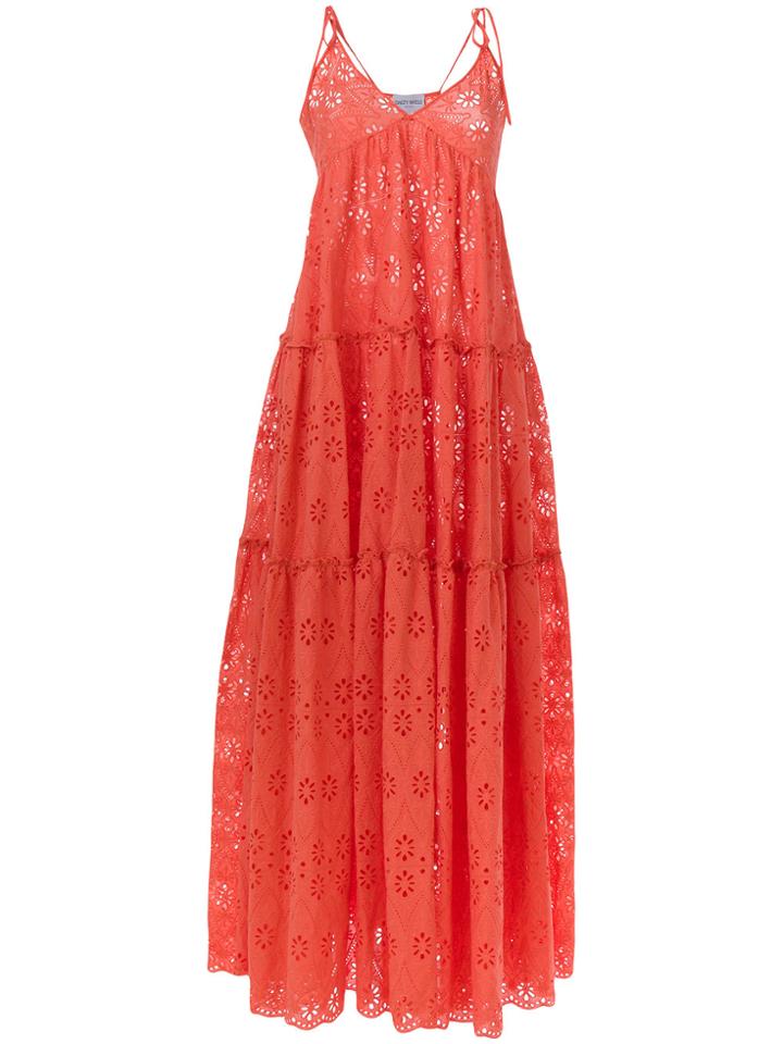 Daizy Shely Broderie Anglaise Maxi Dress - Yellow & Orange