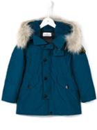 Stone Island Kids Hooded Puffer Jacket, Girl's, Size: 8 Yrs, Blue