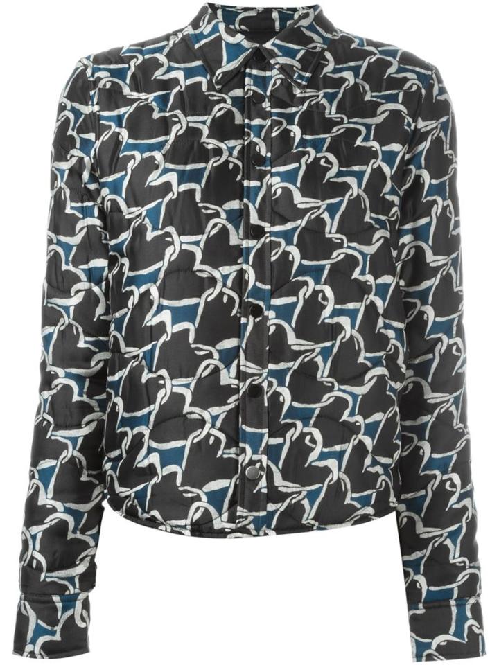 Ps By Paul Smith Heart Print Padded Jacket, Women's, Size: 40, Black, Polyester/viscose